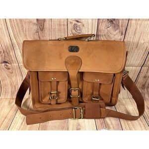 Cuero Leather Messenger Bag for Men, 18 Inch Laptop Bag, Crossbody Bag  NEW NWOT